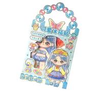Juego de libros de pegatinas para niñas, pegatinas de vestir de princesas - Libro de actividades de pegatinas de vestir de moda reutilizables,Libro de pegatinas impermeable, bloque