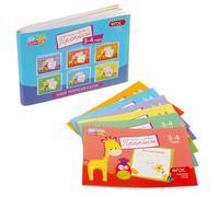 Juego de libros de trabajo en idioma ruso, 6 piezas para niños de 3 a 4 años - Aprende con diversión Моирвые прописи - Explora letras, números y formas