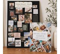 Juego de libros de visión inspiradora - Tablero de fieltro de anuncios y kit de revista de visión con imágenes motivacionales, clip arts para desatar tus sueños/objetivos, tablero de fieltro perfecto