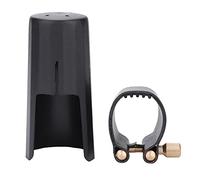 Juego de ligaduras y tapas para clarinete de PU, accesorio de boquilla de baquelita duradero para clarinetistas profesionales y estudiantes, negro, 41g