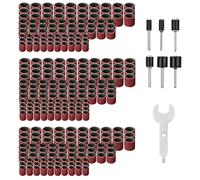 Juego de lijadora de tambor kit de tambor de lijado papel de lija mangas de banda de lijado mandriles llave para herramienta rotativa 307 Uds.