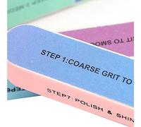 Juego de Limas de Cristal para Manicura y Pedicura, Limas de Lijado Grueso y Fino, Pulidor para Uñas Brillantes