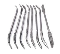 Juego de Limas de Escofina para Madera Herramientas de Aguja de Riffler Herramientas Curvas de Acero al Carbono de Doble Extremo para Carpintería Manualidades de Plástico 8PCS Juego de Limas de Escof