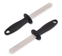 Juego de limas de esmeril, 2 piezas, herramienta de afilado de doble cara con grano 400 y 1000 para cinceles, cepilladoras y tijeras - ABS ergonómico