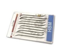 Juego de limas de llave curvadas dobles HBM de 10 piezas 140 mm