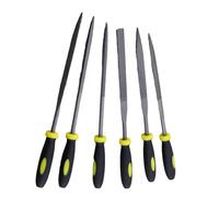 Juego de limas de metal, 6 piezas, juego de limas, juego de limas, incluye lima plana, lima semicircular, lima de aguja para madera, metal y carpintería