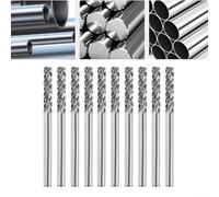 Juego de limas giratorias con bordes de doble corte hechos de carburo de tungsteno con vástago de 3 mm para una eliminación eficiente de material en sustratos duros (3 x 6 mm)