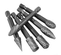 Juego de limas rotativas con acero aleado tratado térmicamente y revestimiento de titanio para una eliminación eficiente del material para metal, madera y plástico (MX1020)