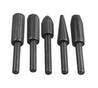 Juego de limas rotativas de 5 piezas, limas de aleación de acero con vástago de 6 mm para molienda de metal, madera, plástico, desbarbado y eliminación de óxido de metal