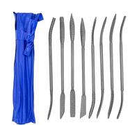 Juego De Limas Y Escofinas, 8 Piezas Escofinas De Madera, 8 Pulgada Doble Extremo Escofinas Limas Para Madera, 8 Formas Juego De Limas De Aguja Aleación De Acero Para Tallar, Pulir La Carpintería