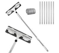 Juego de limpiacristales 2 en 1, extractor de ventanas profesional para la limpieza interior y exterior de pared de cristal, coche, casa, cocina