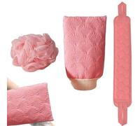 Juego de limpiador de espalda de baño, limpiador de espalda, herramienta exfoliante corporal, limpiador de piel profunda, exfoliante de espalda para hombres y mujeres, 3 cepillos ergonómicos para la