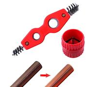 Juego de limpiador de tubos y escariador 4 en 1 para tuberías de cobre, latón, aluminio, PVC y PPR. Incluye escariador desbarbador para diámetros de 3/16 a 1 1/2 pulgadas y