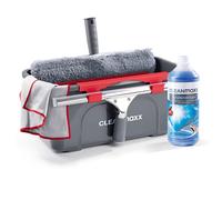 Juego de limpiador de ventanas CLEANmaxx 7 piezas - incluye cubo, limpiaparab...