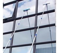 Juego de limpiaparabrisas de Alto Alcance de 13,8 Pulgadas con Poste de Limpieza telescópico de aleación de Aluminio de 1,2-15 m, limpiaparabrisas Profesional de Acero Inoxidable, Adecuado para