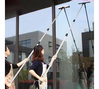 Juego de limpiaparabrisas de Alto Alcance de 13,8 Pulgadas con Poste de Limpieza telescópico de aleación de Aluminio de 1,2-15 m, limpiaparabrisas Profesional de Acero Inoxidable, Adecuado para