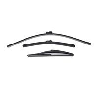 Juego de limpiaparabrisas delantero trasero, repuesto para 500 500C 500L 2009-2023 LHD, cepillos de lluvia de goma suave para parabrisas con vista clara mejorada, marco ABS