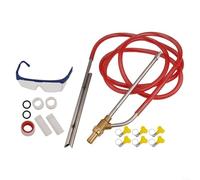 Juego de limpieza de chorro de arena de alta presión con varita de chorro de agua, varita de chorro de arena, gafas protectoras, 4 boquillas, sistema de conexión rápida, adecuado para pelar pintura