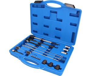 Juego de limpieza de eje y asiento de inyector de 21 piezas Brilliant Tools
