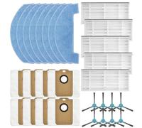 Juego de limpieza eficiente para TESLA para RoboStar iQ400 Plus Paños de fregona con filtro, bolsas de polvo, cepillos laterales (B)