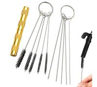 Juego de Limpieza para Aerógrafo - Herramienta De Limpieza para Pinceles De Pintura,Accesorio Portátil con Aguja de Acero Inoxidable para Boquillas y Conductos,Uso Doméstico y