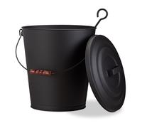 Juego de limpieza para chimeneas Cubo metálico cenizas 24 L Set 24 litros
