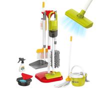 Juego De Limpieza para Niños,Materiales De Juego Interactivo | Juguetes de Escoba y Recogedor,para Niños Preescolares Actividades Familiares Tareas Domésticas Interior Cumpleaños Y Fiestas