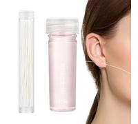Juego de Limpieza para Piercings | Limpiador de Agujeros para Pendientes de 70 Unidades - Solución Lavado y Herramienta Eliminación Cera 15 ml para Cuidados Hogar Viaje
