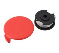 Juego de línea de carrete de repuesto para recortadora de césped Einhell con tapa de cubierta compatible con modelos GE-CT 18/28 Li, piezas de recortadora de cuerdas de 16 pies de longitud de línea