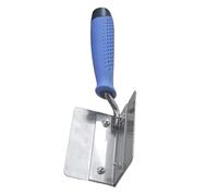 Juego de llanas de esquina de acero inoxidable Motivador de esquina de precisión para renovación del hogar con mango de agarre suave para acabado de pared preciso de 100 x 60 mm