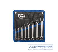 Juego de Llave Doble Anillo, Extra Plano, 6-22 MM, 8-tlg. En Bolsa Rodillo - BGS