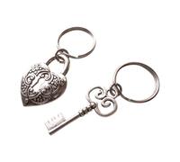 Juego de llavero con llave grande y candado en forma de corazn: Tienes la llave de mi corazn; Conjunto de llaveros para parejas