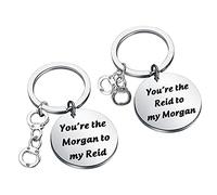 Juego de llaveros inspirados en la mente criminal de Reid y Morgan inspirados en You the Reid to my Morgan, Gris, 3.0