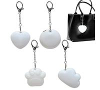 Juego de llaveros lindos con sensor táctil genérico, lámpara de bolso en forma de corazón | para mujeres, niñas, bolsos, viajes diarios veladas románticas