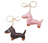 Juego de llaveros para perro salchicha, 2 Piezas, Llavero de mujer, Amuleto de la Suerte, llavero con colgante de perro, regalos para amantes de los animales, para Personas Favoritas, bonito regalo