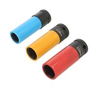 Juego de llaves 12-350 de 6 cantos, para ruedas, llave de vaso, golpe 3 uds. ...