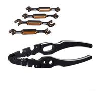 Juego de llaves ajustables de 3 a 6 mm para afinación de rótula de vehículo modelo, herramienta de metal de 4 piezas con mango ergonómico, compatible con coches RC de precisión (dorado)