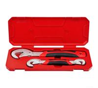 Juego de llaves ajustables de alto rendimiento fabricado con acero refinado de alto carbono con flexibilidad de mandíbula mejorada para un acoplamiento preciso del cierre (H)