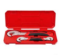 Juego de llaves ajustables de alto rendimiento fabricado con acero refinado de alto carbono con flexibilidad de mandíbula mejorada para un acoplamiento preciso del sujetador (D)