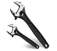 Juego de llaves ajustables WORKPRO de 2 piezas de 6 y 10 pulgadas, de acero Cr-V, con mordaza ancha y escala m trica y SAE, ideal para el hogar,