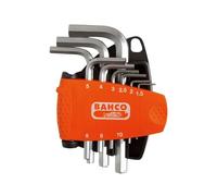 Juego de llaves Allen Bahco BE-9878 métrico, 9 piezas, níquelado
