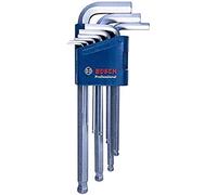 Juego de llaves Allen Bosch Professional 1600A01TH5, 9 piezas, llave en ngulo, 15 100 mm, color azul