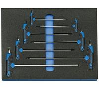 Juego de llaves allen en módulo CT 2/4, 7 pzas