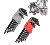 Juego de Llaves Allen | Extremo de Bola Métrico Forma L Larga,26 Piezas Llave Hexagonal de Brazo Largo con Extremo de Bola,Para Bicicleta Motocicleta Muebles Reparaciones Del Hogar Y Mecanica