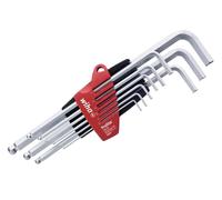 Juego de llaves Allen Wiha ProStar con extremo en bola, 9 piezas, acero cromo-v