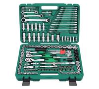 Juego de Llaves Carraca Kit Herramientas Mecánicas Reparación Automóviles Juego Llaves Tubo 1/4 "1/2" 3/8 "con Estuche Kit Profesional Para El Hogar Y El Coche 150 Uds.