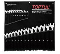 Juego de llaves combinadas toptul 26 pieza (6 mm - 30 mm, 32 mm) abierto