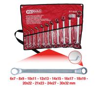 Juego De Llaves De Anillo Doble KS TOOLS, Inclinadas, 11 Piezas 6-32mm