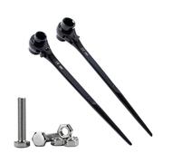 Juego de llaves de carraca | 2 piezas conmutables de liberación rápida universal | Llave de carraca para andamios | para pernos de 19-22 mm, obras, hogar, astilleros, aparejos, construcción de