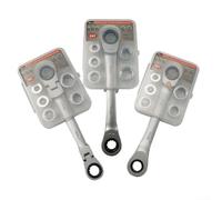 Juego de llaves de carraca 7 en 1 de 8 a 14 mm, doble extremo, 72 dientes, acero al cromo vanadio para reparación de automóviles, 23 cm (bidireccional)